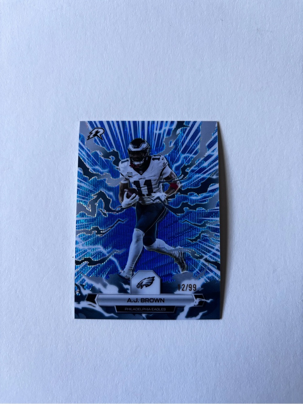 2025 Topps Resurgence AJ Brown Blue Surge Refractor /99 #78 Philadelphia Eagles